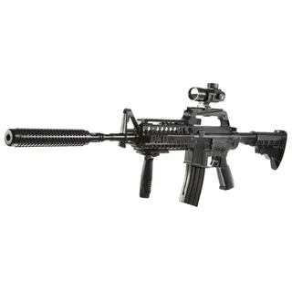 Wellfire Softair M4 CASV mit Schalldämpfer Springer < 0,5 Joule