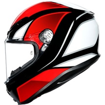 AGV K6 S Hyphen, Integralhelm - Schwarz/Rot/Weiß - XL