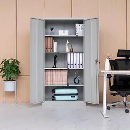 BISLEY Stahlschrank FTL09 Toolless FTL09645 lichtgrau 90,0 x 40,0 x 185,0 cm, zerlegt