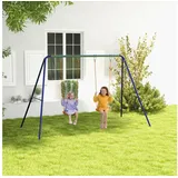 Outsunny Schaukelset mit 2 Schaukeln Blau+Orange