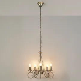 LINDBY Kronleuchter Marnia aus Metall Antik in Bronze / altmessing, für Wohnzimmer, Esszimmer, Von Lindby