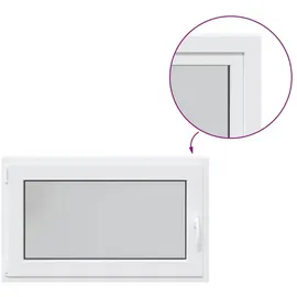 vidaXL Kellerfenster RISOR Dreh Kipp DIN Links 100 x 60 cm weiß