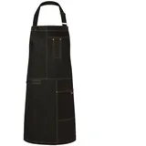 KARLOWSKY Latzschürze Urban Casual-Style - schwarz