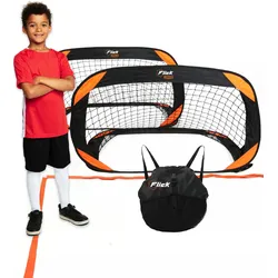 Fußball Flick Training Goals & Pitch Back Pack - Set von 2 EINHEITSGRÖSSE