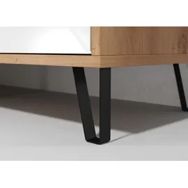 trendteam Highboard Touch in weiß matt B/H/T: ca. 123x136x40 cm - Eiche, weiß
