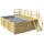 Weka Massivholzpool 595 Gr. 1 490 x 201 x 315 cm grün/braun Folie hellgrau