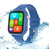 Kesasohe 4G Smartwatch Kinder mit GPS und Telefon, Wasserdicht GPS Uhr Kinder Smartwatch mit Anruffunktion Videoanruf SOS Schulmodus IP68 Handy Spiel Voice Chat Wecker Jungen Mädchen Student Geschenk