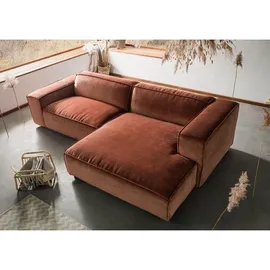 MASSIVMOEBEL24.DE Ecksofa 279x164x69 Cord kupfer VALENCIA