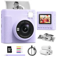 TIATUA - Sofortdruckkamera für Kinder, Weihnachtsgeburtstagsgeschenke für Mädchen und Jungen, HD 1080P Digitalkamera für Kinder mit Druckpapier und 32G Karte, Spielzeug