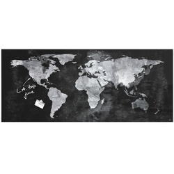 Sigel Glas-Magnettafel »Artverum World Map« weiß