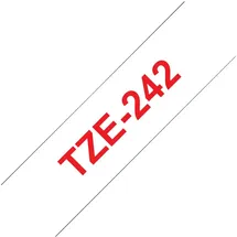 Brother TZe 242 - Laminiertes Band - Rot auf Weiß - Rolle (1,8 cm x 8 m) - 1 Rolle(n) - für P-Touch PT-1230, 18, 1830, 2