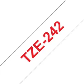 Brother TZe 242 - Laminiertes Band - Rot auf Weiß - Rolle (1,8 cm x 8 m) - 1 Rolle(n) - für P-Touch PT-1230, 18, 1830, 2
