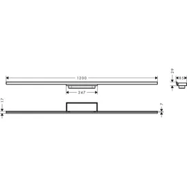 Hansgrohe RainDrain Minimalistic Duschrinne 1200 mm