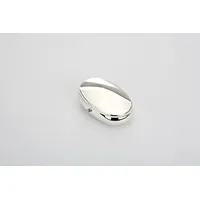 Pillendose 1 Fach oval glatt poliert 6,0 x 3,5 cm Höhe 2,0 cm verchromt Anlaufgeschützt