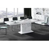 Design Esstisch Tisch HME-111 Hochglanz ausziehbar 160 bis 256 cm - Naturbelassen