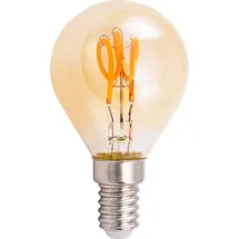 McShine LED Filament Tropfenlampe Retro E14, 1W, 90lm, warmweiß, goldenes Glas