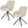 Juskys Drehstuhl Clyde Samt Beige 2 Stk.