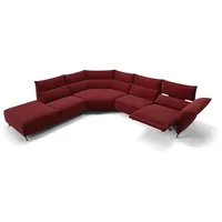 Sofanella 2-Sitzer Stoff CUNEO, Relaxsofa, Designsofa, Designer Couch, Italienisches Sofa, 2er Sofa rot