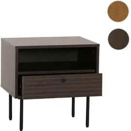 Mendler Nachtschrank HWC-N78 50 x 40 x 50 cm Dunkelbraun