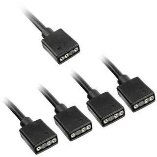 Kolink PC-Lüfter Y-Kabel [1x PC-Lüfter Buchse 3pol. - 3x PC-Lüfter Buchse 3pol.] 30cm Schwarz