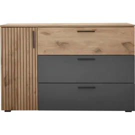 SchlafKONTOR Kombikommode 125 x 82,6 x 40 cm Beige / Grau