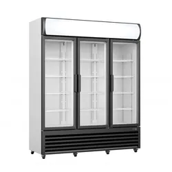 SARO Kühlschrank, 3 Glastüren + Werbetafel, GTK 1065