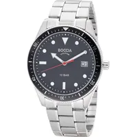 Boccia Titanium Boccia 3664-06 Herrenuhr Titan 10 bar Schwarz