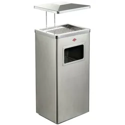 WESCO® Standascher mit Dach, Edelstahl matt