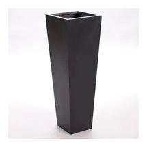 eleganteinrichten Pflanzkübel 38 x 38 x 100 cm Schwarz-matt