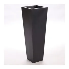 eleganteinrichten Pflanzkübel 38 x 38 x 100 cm Schwarz-matt