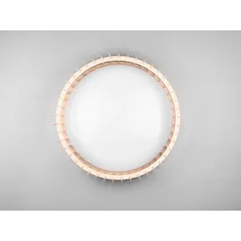 Trio Monte 1 LED Deckenleuchte 60 cm Holz Kunststoff weiß