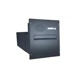 XXL Mauerdurchwurf Briefkasten mit Sprechsieb - Tiefe 39-62 cm - B-242