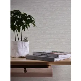 A.S. Création Vliestapete Attractive 2 Steine weiß B/L: ca. 53x1005 cm, - weiß