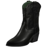 Felmini Stiefelette Leder Cowboy Stiefelette schwarz 41 EU