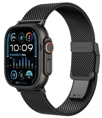 Titan Premium Metal Band for AppleWatch 38/40/41/42/44/45/46/49 mm - Black