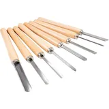 SCHEPPACH 8-teiliges Drechselwerkzeug Set Holzkoffer 8-tlg. für Drechselmaschine Drehbank