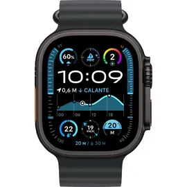 Apple Watch Ultra 2 GPS + Cellular 49 mm Titangehäuse schwarz, Ocean Armband schwarz