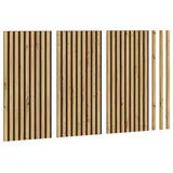 xonox home xonox.home System Silence X4FG2102 Wandpaneel Wandverkleidung Lamellenverkleidung Akustikpaneel 3er Set in Artisan Eiche Nb. ca. 40x80x2 cm