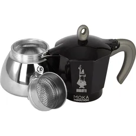 Bialetti Moka Induction 6 Tassen schwarz/silber