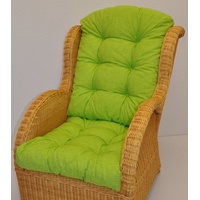 Rattani Sesselauflage Polster Kissen für Rattan Ohrensessel Rattansessel, Color hellgrün grün