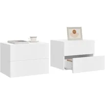 Woltu Nachtschrank 2er-Set 40 x 30 x 30 cm Weiß