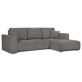 OTTO home Ecksofa OTTO HOME "BEATRICE optionale Schlafsofa mit Bettkasten, B/T/H: 265/170/86 cm", grau (mittelgrau), B:265cm H:86cm T:170cm, 100% Polyester, Sofas, Ecksofa, L-Form, wahlweise auch mit Bettfunktion und Bettkasten