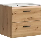WELLTIME Waschbeckenunterschrank Florenz 60 x 53 cm Braun