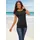 LASCANA Longshirt "mit breitem Bund", Damen, Gr. 32/34, grau (taupe, schwarz), Obermaterial: 95% Viskose (LENZINGTM ECOVEROTM), 5% Elasthan, unifarben, bequem lang, Rundhals, Shirts Longshirt, aus weichem Viskose-Stretch, Topseller