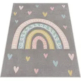 Paco Home Kinderteppich Teppich Kinderzimmer Mädchen Jungs Verschiedene Motive Und Größen, Grösse:120x160 cm, Farbe:Grau 3