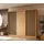 ax living Schwebetürenschrank Cabinio 240 x 216 x 61 cm Braun/Schwarz