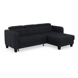 sit&more Ecksofa SIT & MORE "Belluci L-Form", blau (tiefblau), B:247cm H:85cm T:170cm, Sofas, Ecksofa, inklusive Federkern, wahlweise mit Bettfunktion und Bettkasten