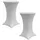 Baumarktplus 2x Stehtischhusse Stretch 70 cm weiß Tischdecke Husse Bistrotisch Partytisch