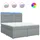 vidaXL Boxspringbett mit Matratze Hellgrau 180x200 cm Stoff