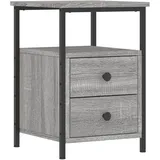 vidaXL Nachtschrank Grau 34 x 35,5 x 50 cm Eiche